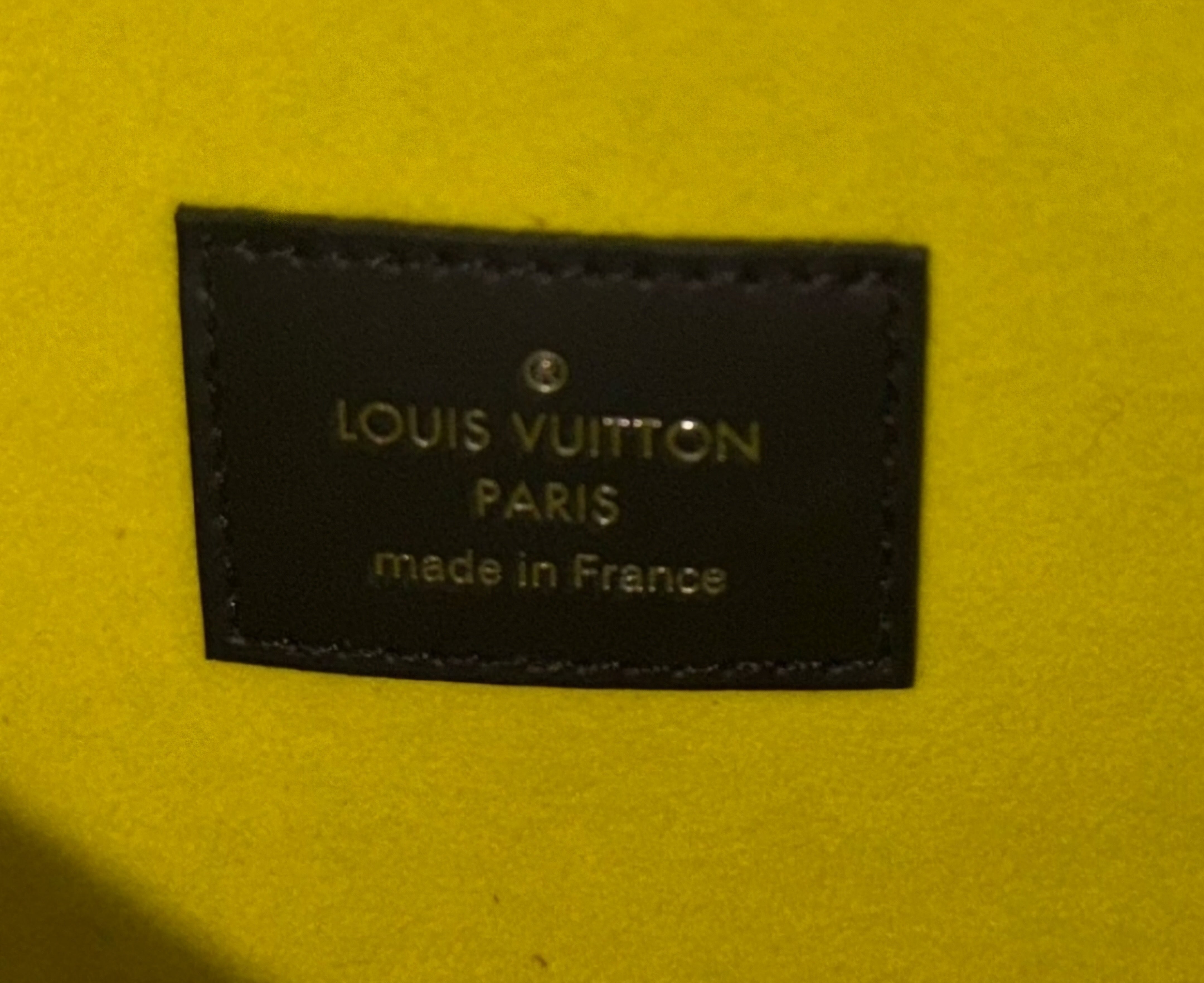 Louis Vuitton Black Graphite DAMIER Pouchette yellow interior  7.5 L x 5.5 w