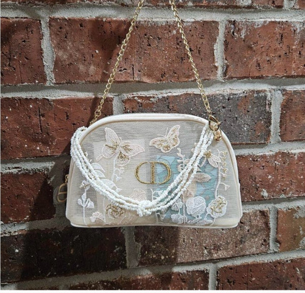 Dior mesh with embroidered bag