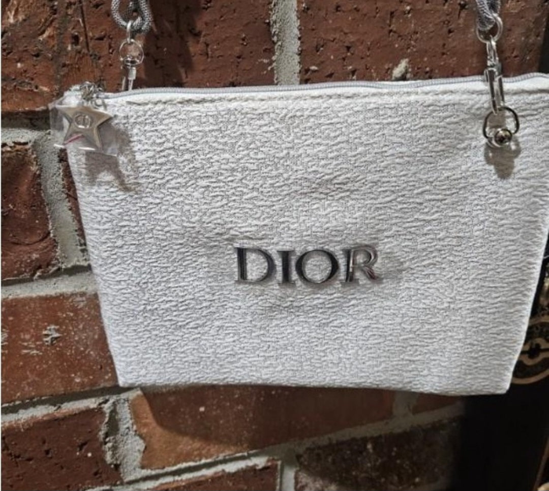 Dior textured white/silver crossbody