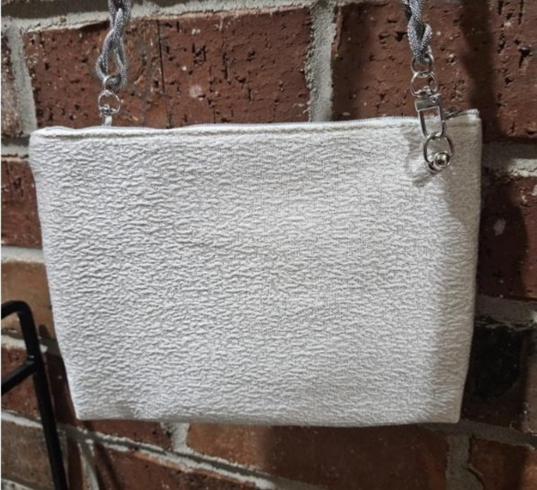 Dior textured white/silver crossbody