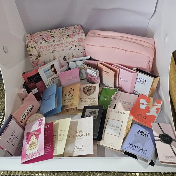 Macy's Floral Fragrance Sampler Set with Pink Case