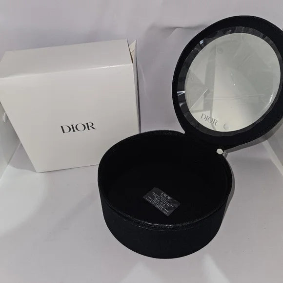 Dior Perfume Set with Black/Silver Round Train Case