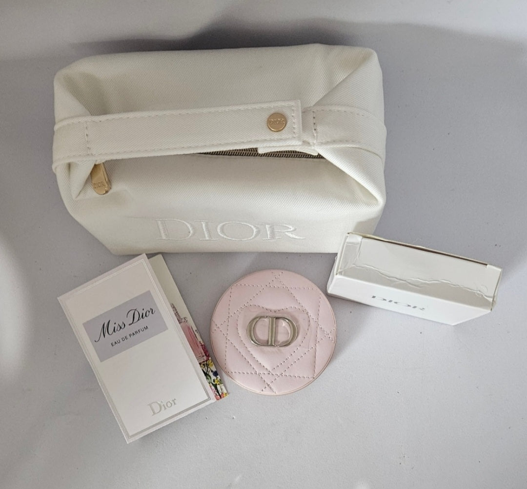 Dior Beige makeup or hand bag with optio of crossbody strap