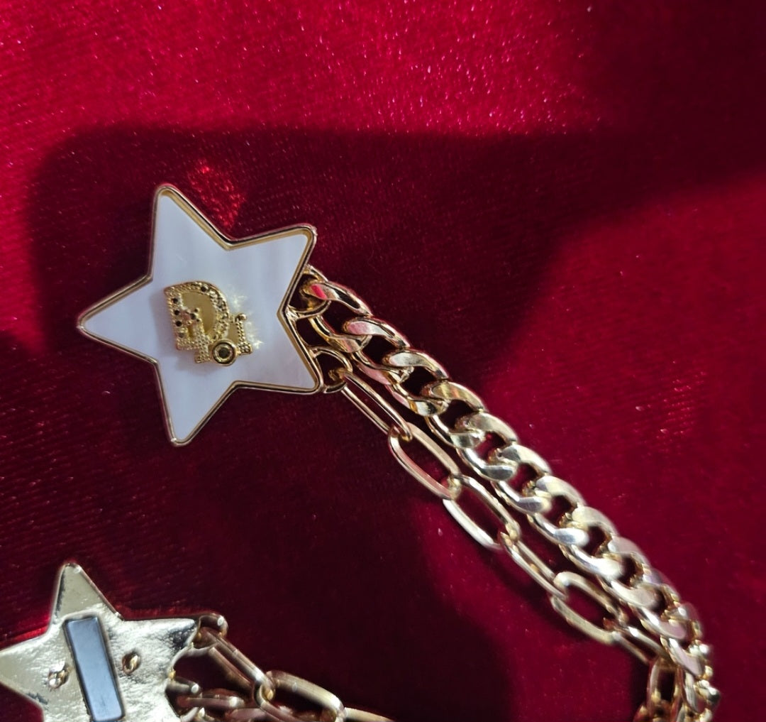 Star Bracelet with gold Dior charm