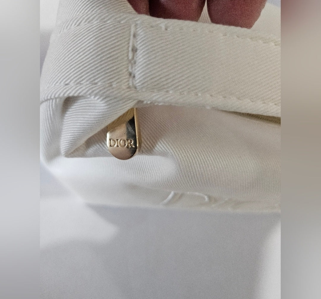 Dior Beige makeup or hand bag with optio of crossbody strap