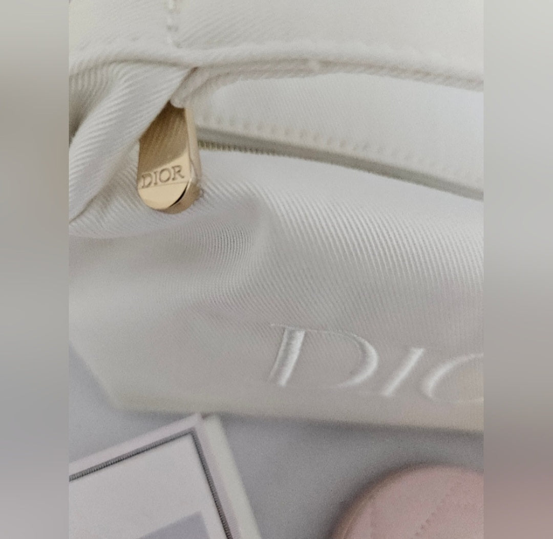 Dior Beige makeup or hand bag with optio of crossbody strap
