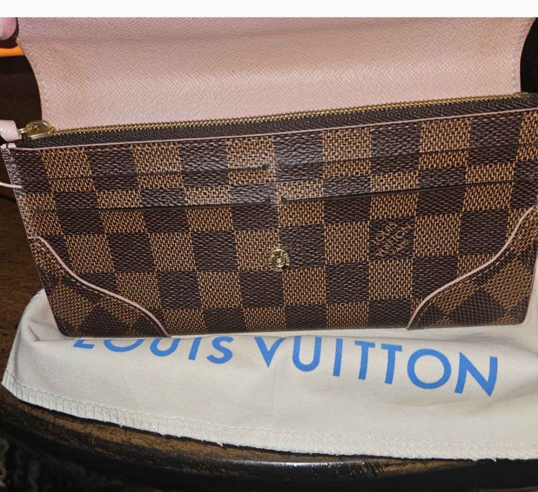 Louis Vuitton Damier Ebene Ballerine Wallet in Rose