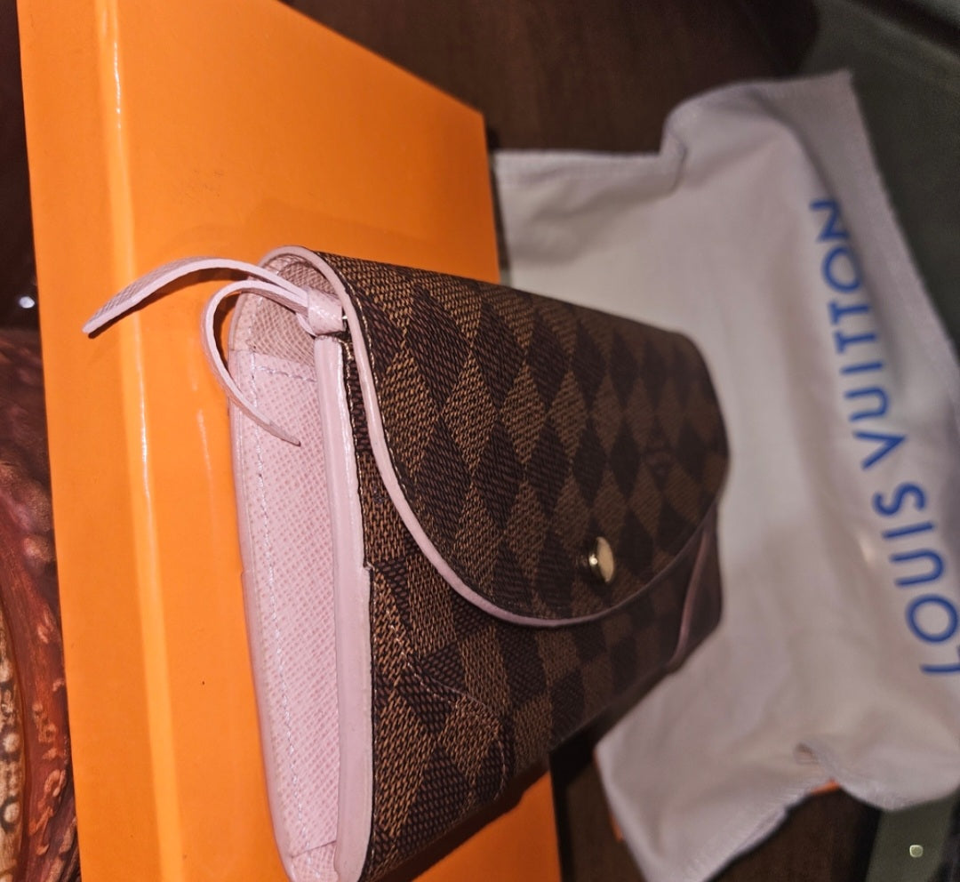 Louis Vuitton Damier Ebene Ballerine Wallet in Rose