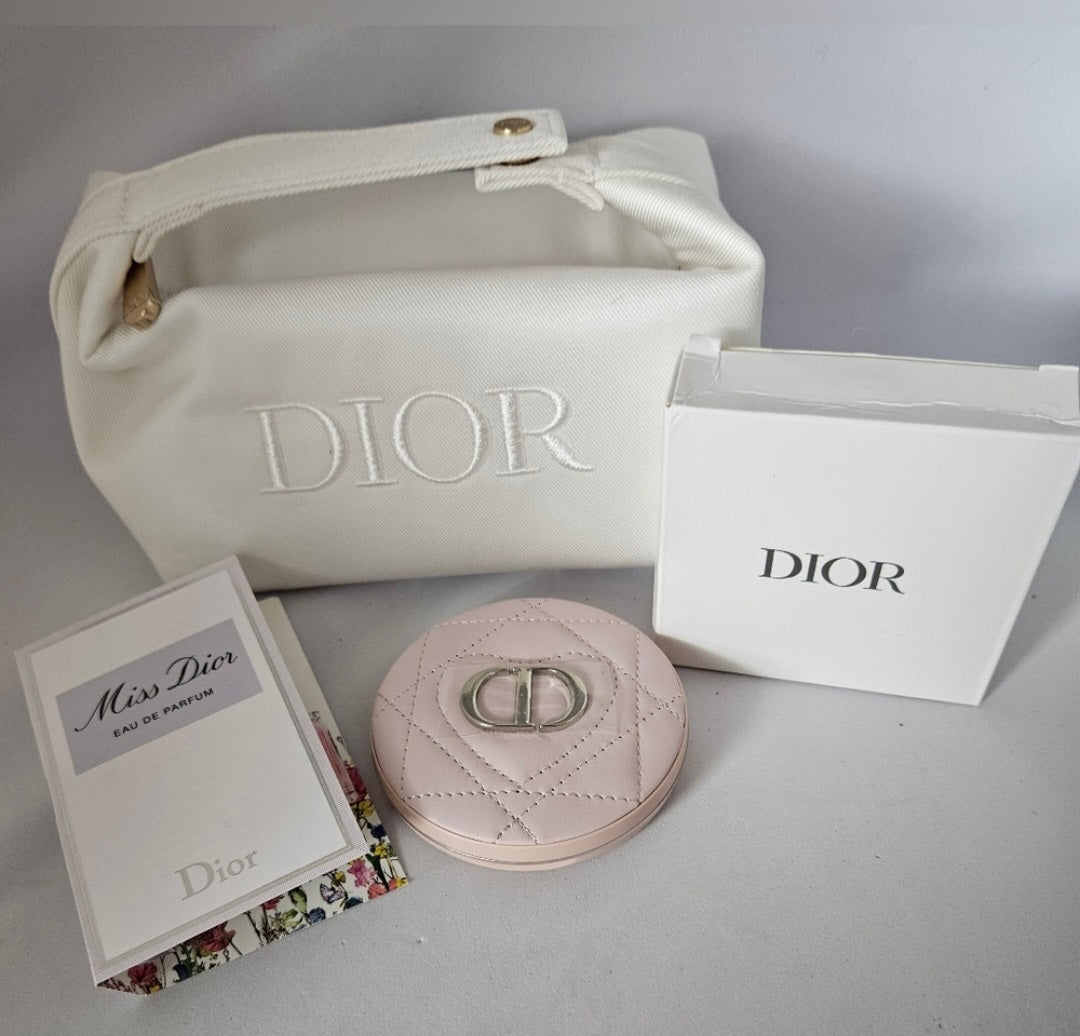 Dior Beige makeup or hand bag with optio of crossbody strap