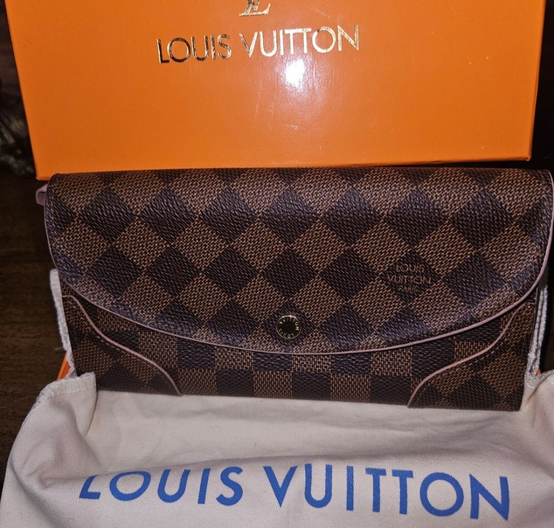 Louis Vuitton Damier Ebene Ballerine Wallet in Rose