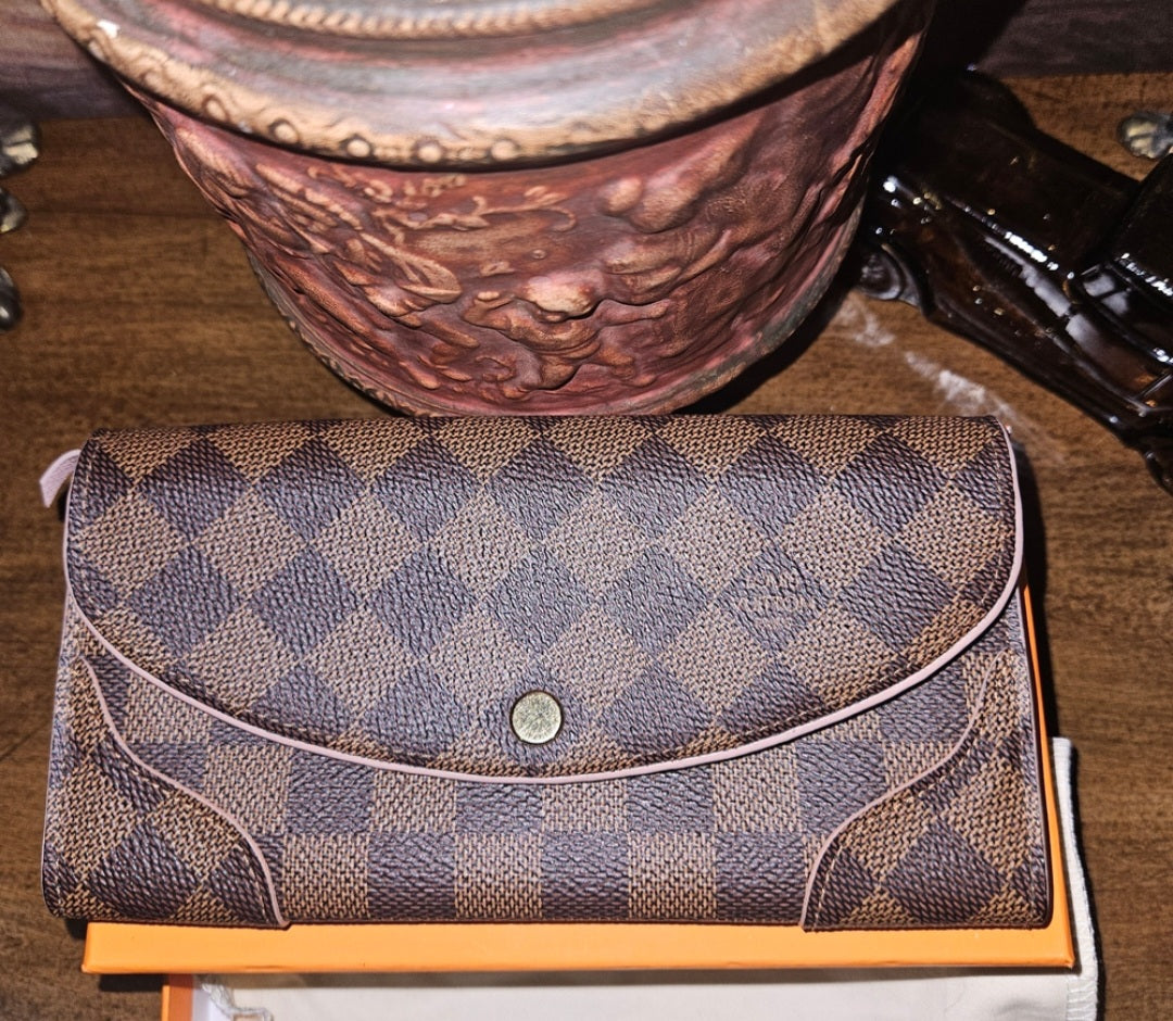 Louis Vuitton Damier Ebene Ballerine Wallet in Rose