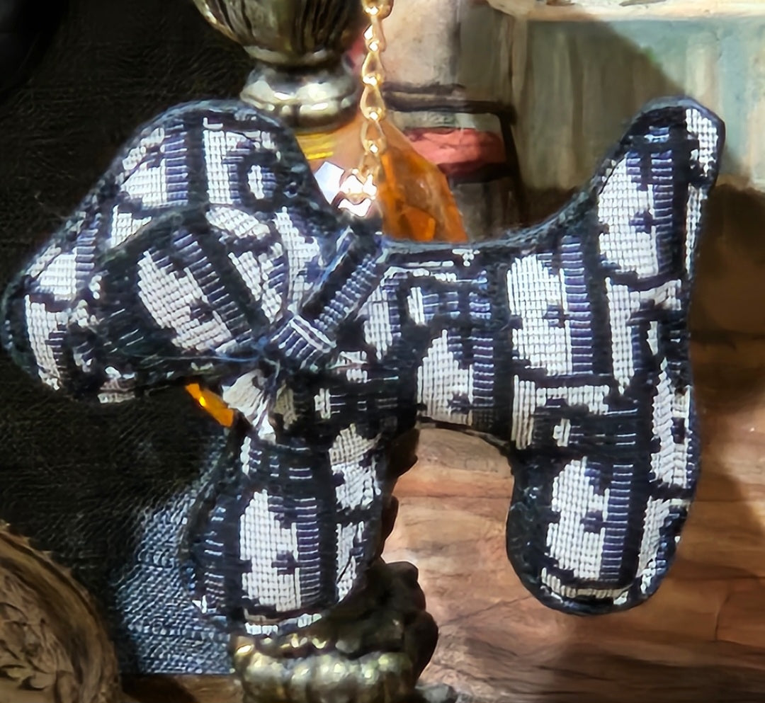 Dior patterned Doggie keychain