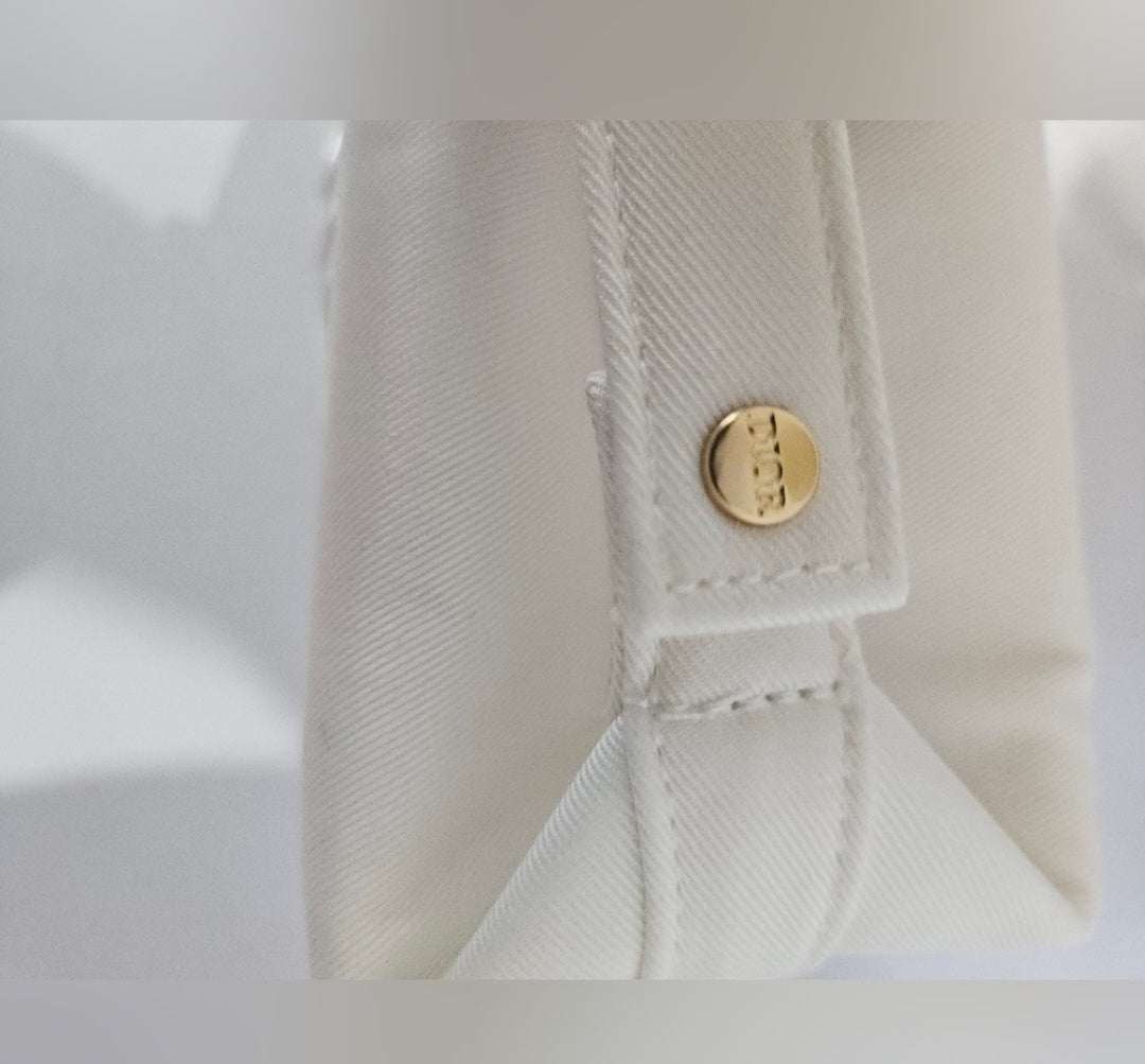 Dior Beige makeup or hand bag with optio of crossbody strap