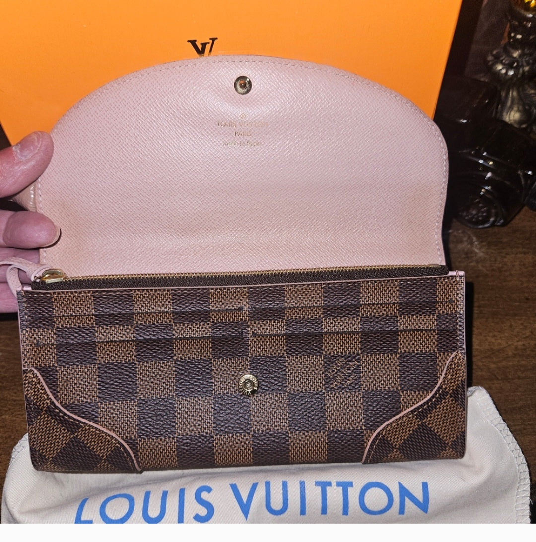 Louis Vuitton Damier Ebene Ballerine Wallet in Rose