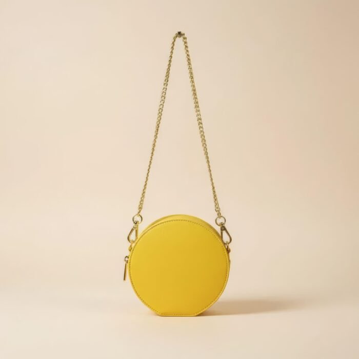 Tory Burch Yellow Round Crossbody/ Shoulder Bag